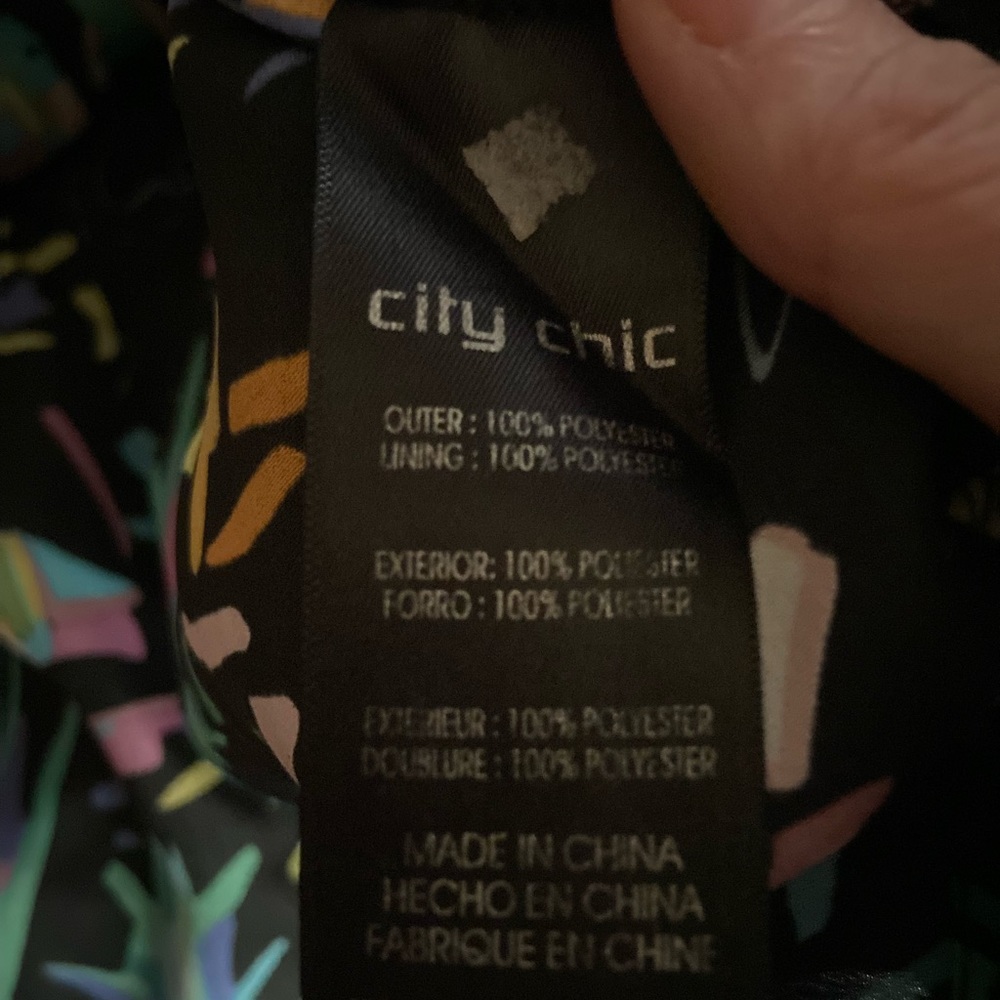 City Chic Black Multicolored Patterned Sleeveless… - image 6